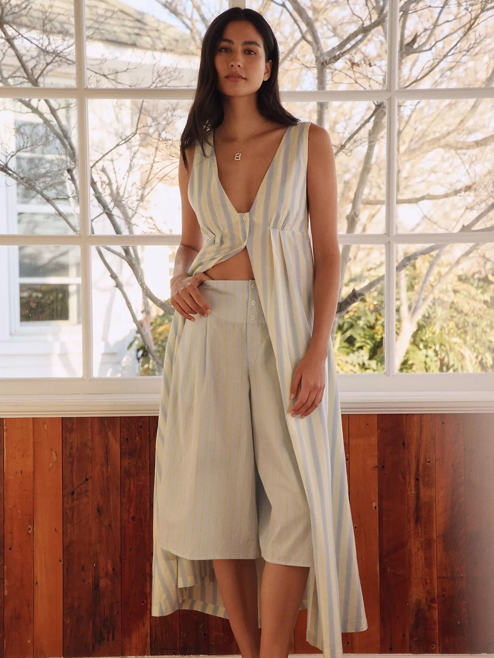 LYREBIRD COTTON FRENCH BOXER WIDE LEG CULOTTES